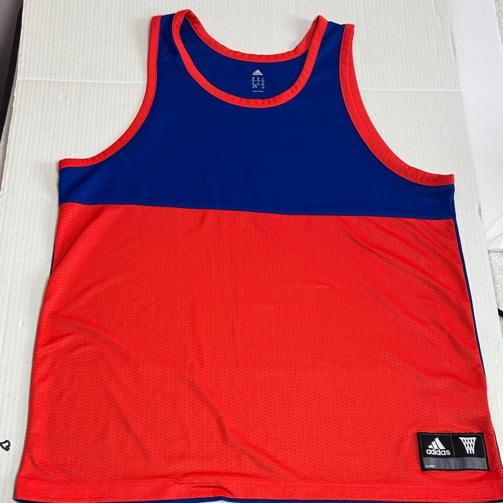 Adidas Basketball Practice Jersey Red and Blue size XL Preowned
